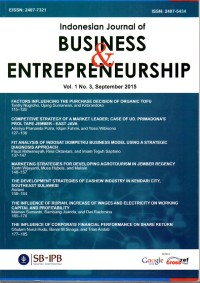 Image of Indonesian Journal of BUSINESS & ENTREPRENEURSHIP